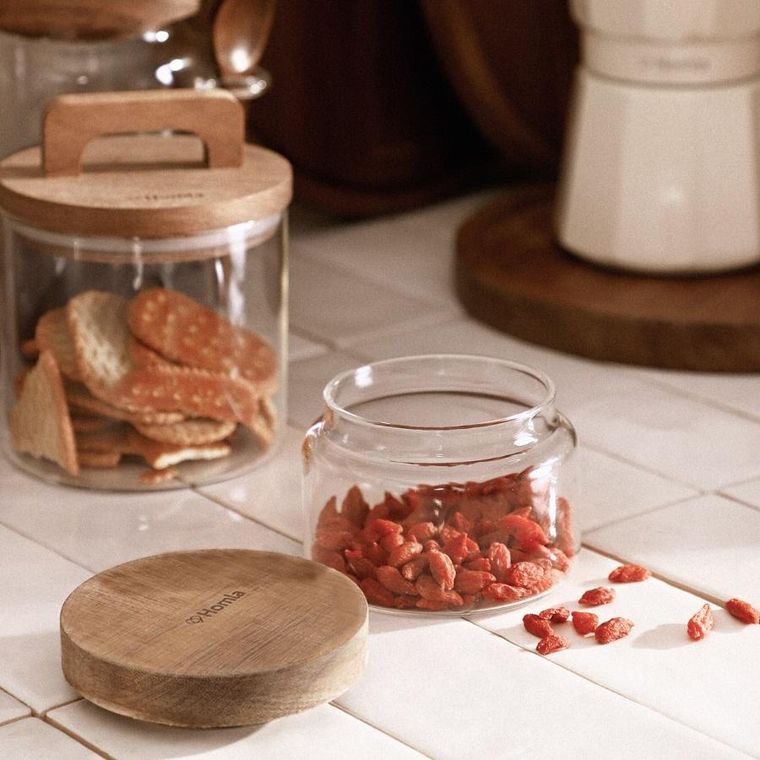 Homla, Carlos, pojemnik, mały z akacjowym wieczkiem, 0,25l