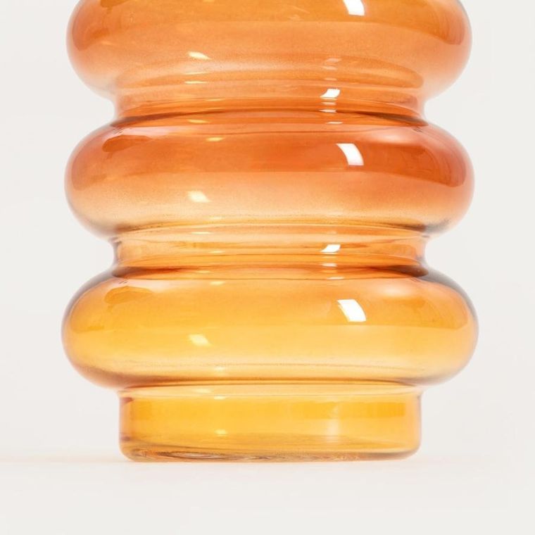 Homla, Circle, wazon, szklany miodowe ombre, 11-26 cm