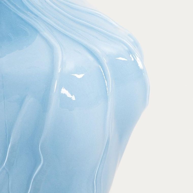 Homla, Coralia, wazon, szklany niebieski, 21-21-24 cm