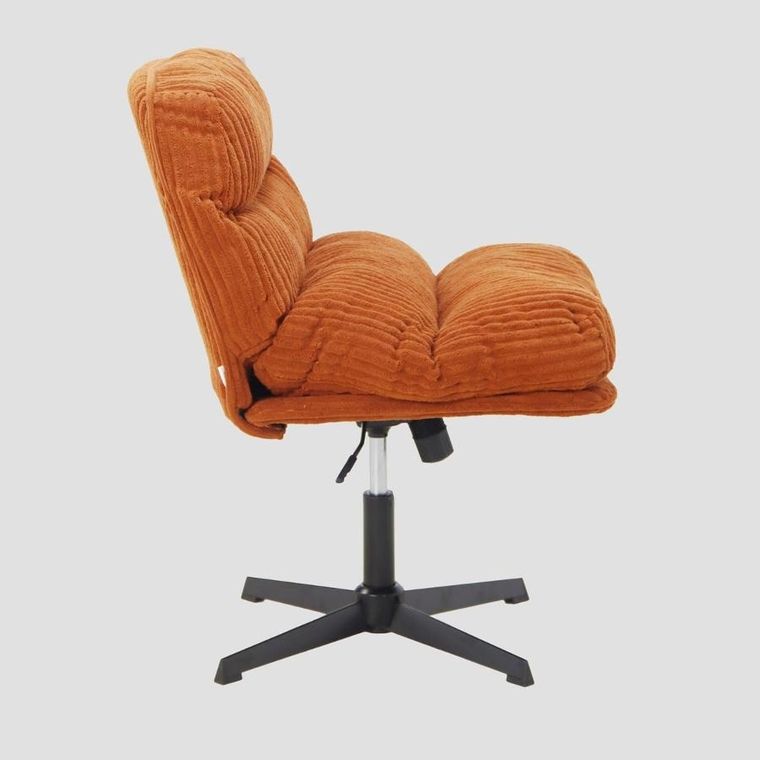 Homla, Cordivo, fotel, sztruksowy obrotowy, ceglasty, 66-71-83 cm