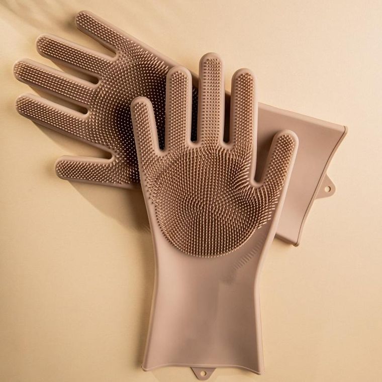 Homla, Easyclean, zestaw rękawic, silikonowych taupe, 2 szt.