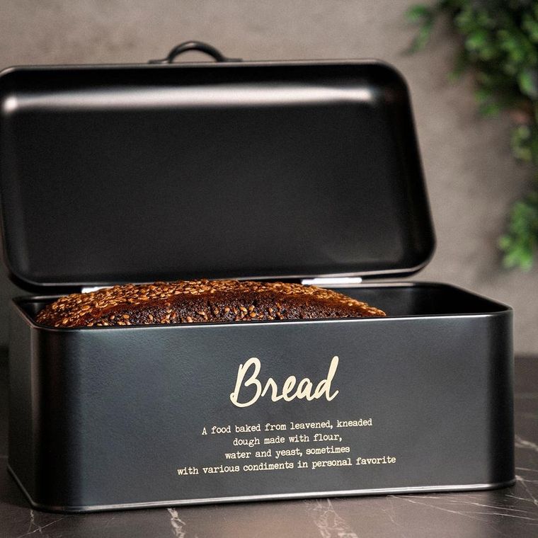 Homla, Escille, chlebak, metalowy czarny, 33-19-15 cm