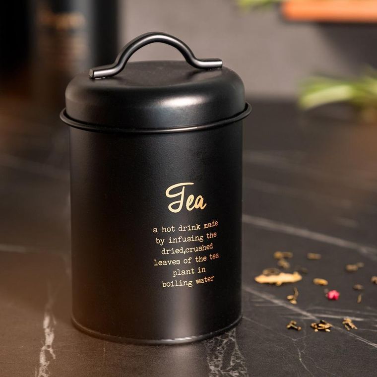 Homla, Escille, pojemnik na herbatę czarny, 14-10 cm