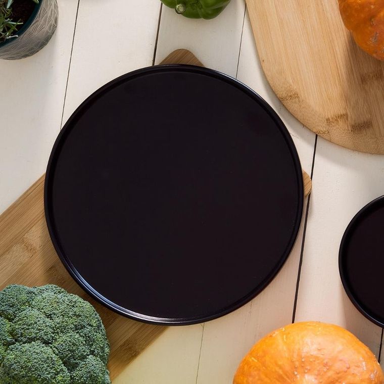 Homla, Famelio, talerz obiadowy, czarny, 28 cm