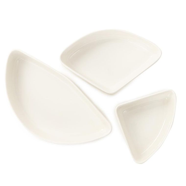 Homla, Felko, półmisek, z białymi miseczkami, 24cm