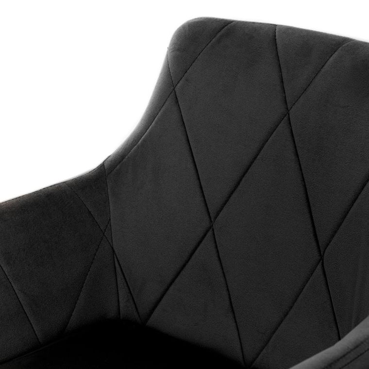 Homla, Fellive, Krzesło welurowe czarne, 56-61-86 cm, ALL 847276