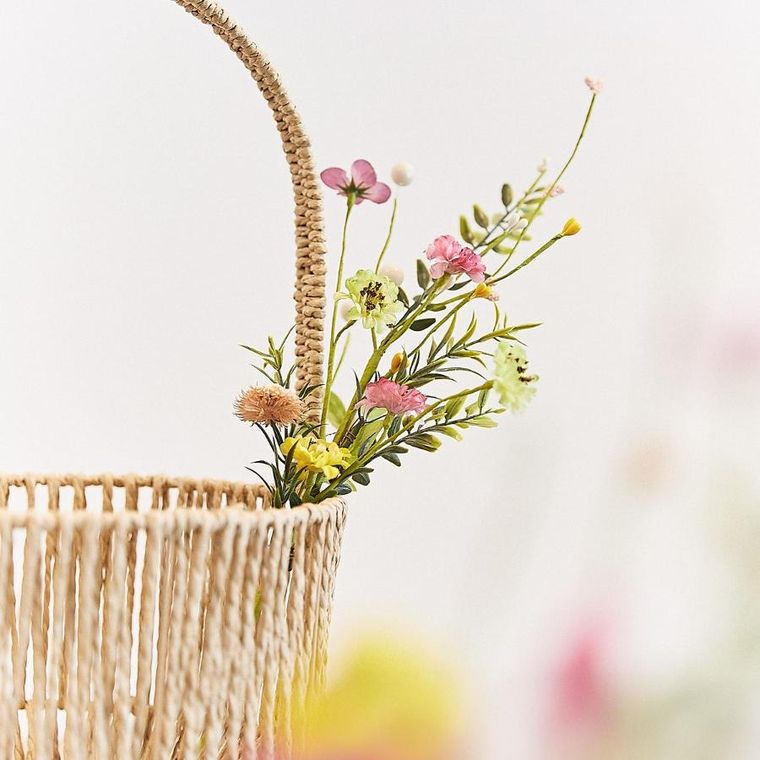 Homla, Flos, gałązka sztuczna, z kolorowymi kwiatuszkami, 45 cm