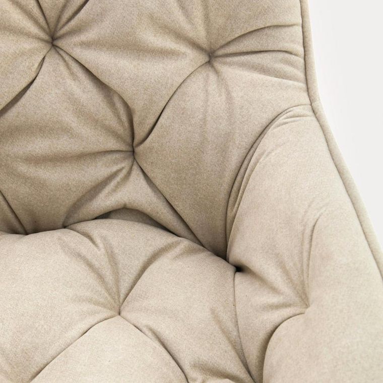 Homla, Fussy, krzesło, w tkaninie, beżowe, 57-63-84 cm