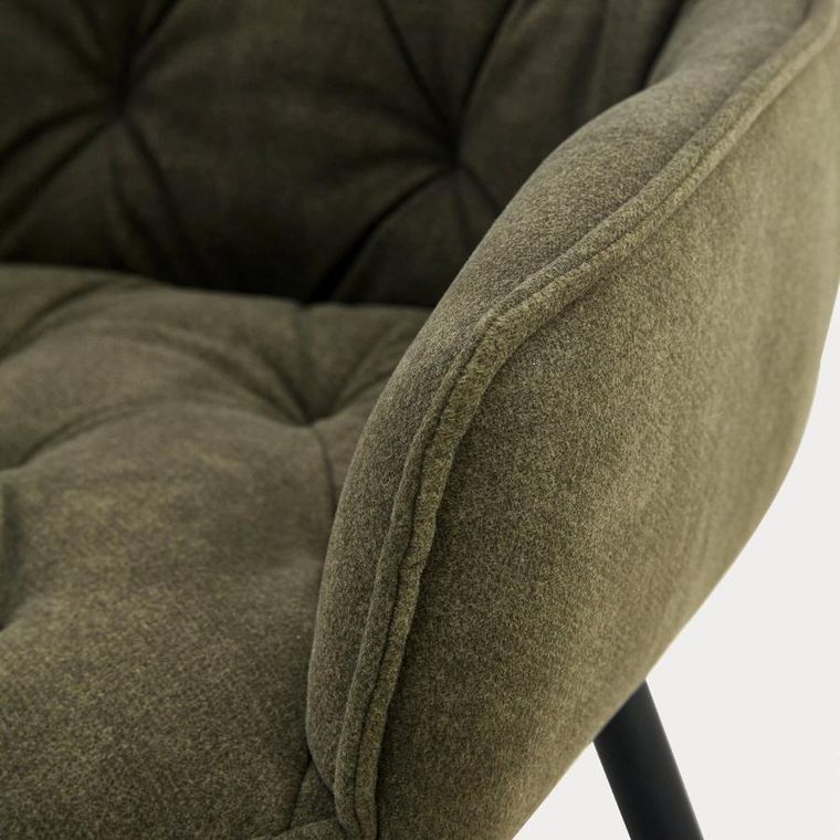 Homla, Fussy, krzesło, w tkaninie, zielone, 57-63-84 cm