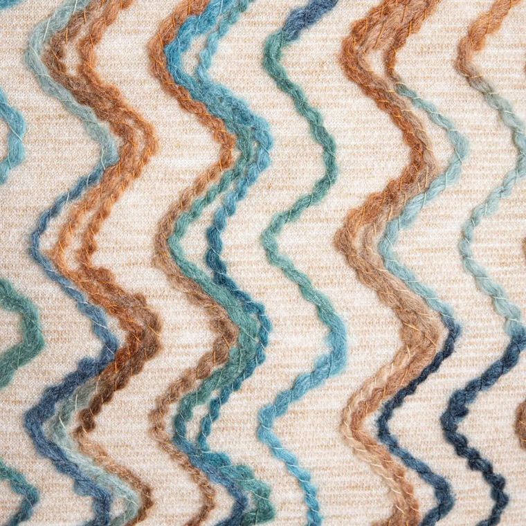 Homla, Gimena, poszewka, ze strukturalnym wielokolorowym wzorem, 45-45 cm