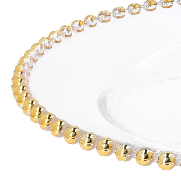 Homla, Golden Balls, talerz, szklany, 33 cm