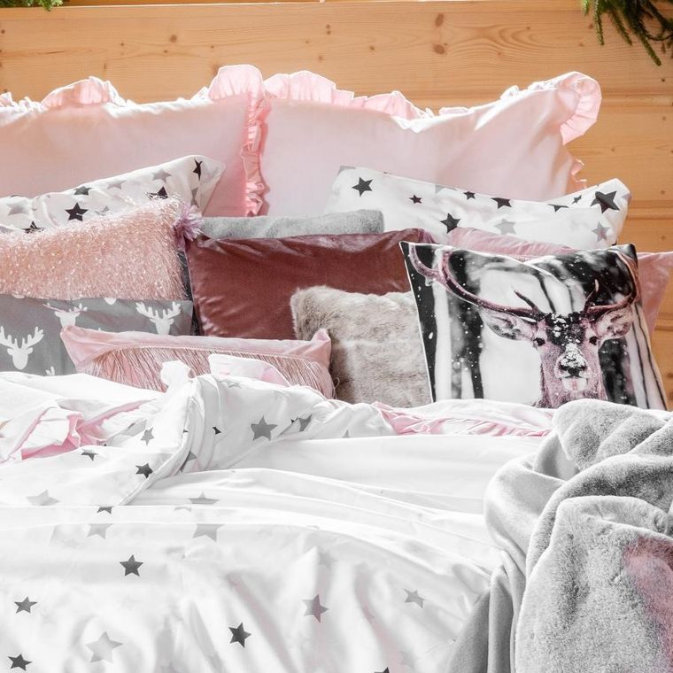 Homla, Gosta, poszewka, brudny róż, 45-45 cm