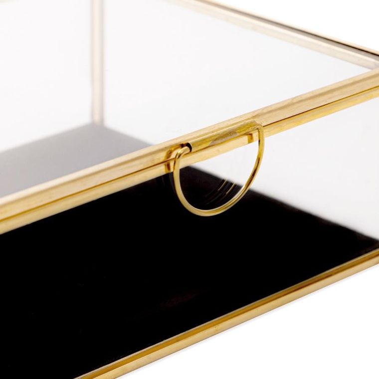 Homla, Grazia, szkatułka na biżuterię, z welurową wyściółką, 13-11-5 cm