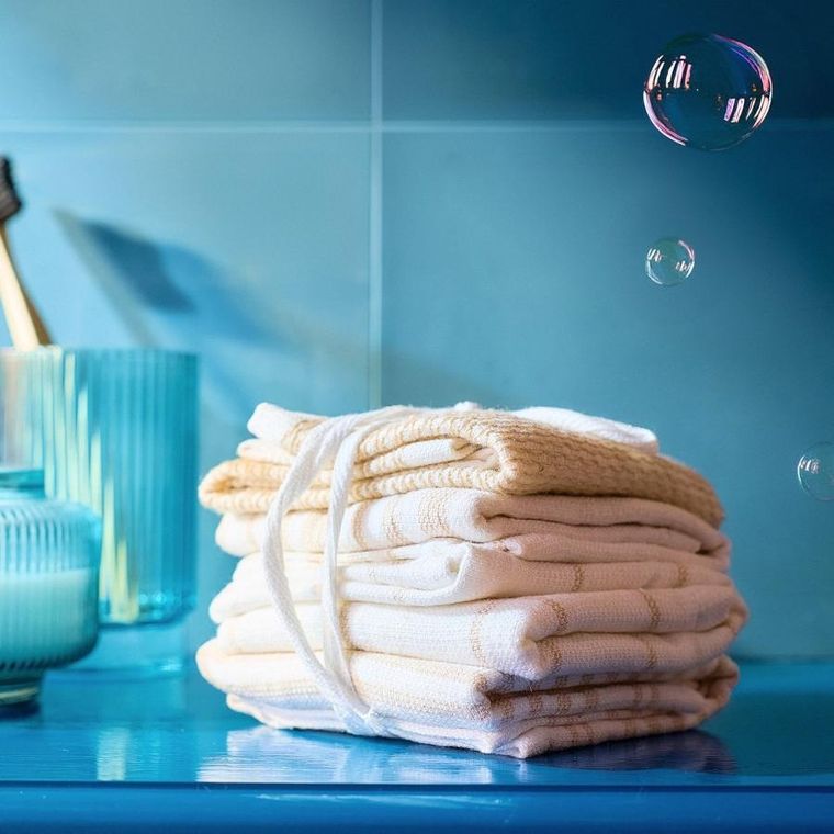 Homla, Heriett, zestaw ręczników uniwersalnych, bawełnianych beżowych, 30-30 cm, 4 szt.