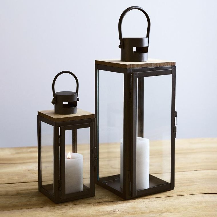 Homla, Hogen, latarnia, czarna, 11-10-24 cm, 812304