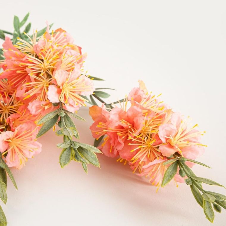 Homla, Ingger, gałązka sztuczna, potrójna koralowa, 84 cm