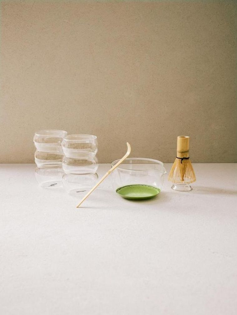 Homla, Izanami, zestaw do przygotowywania matchy, szklany, 6 elementów