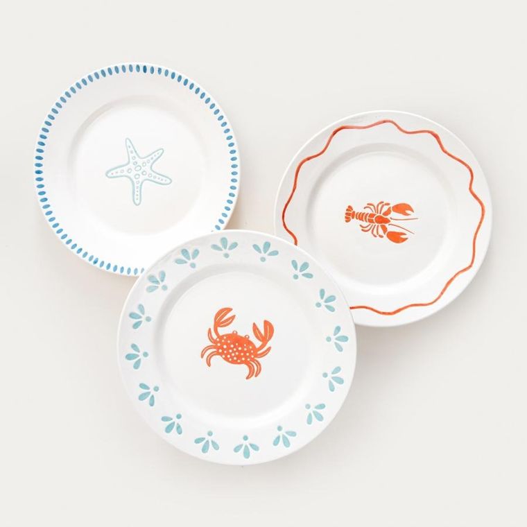 Homla, Kaoma, talerz, deserowy z rozgwiazdą, 21 cm