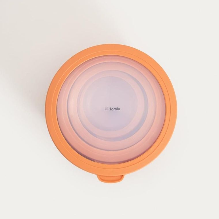 Homla, Kerma, zestaw, misek pomarańczowych z pokrywkami, 4 szt.