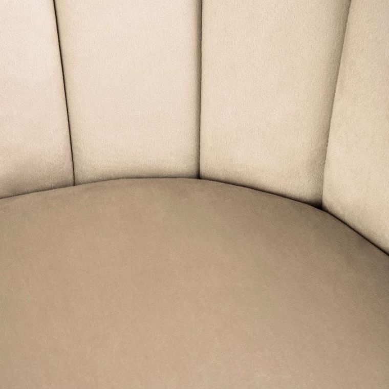 Homla, Lana, Fotel welurowy beżowy, 56-55-83 cm, ALL 850054