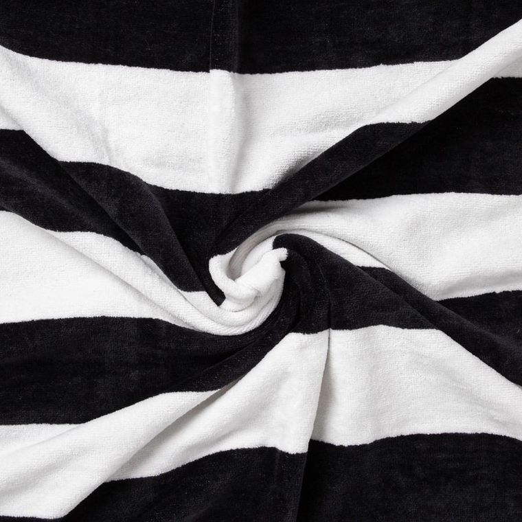 Homla, Lawena, ręcznik, w czarno białe pasy, 100-150 cm, 733338