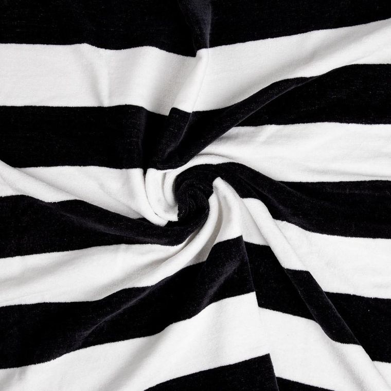 Homla, Lawena, ręcznik, w czarno białe pasy, 70-130 cm, 733321