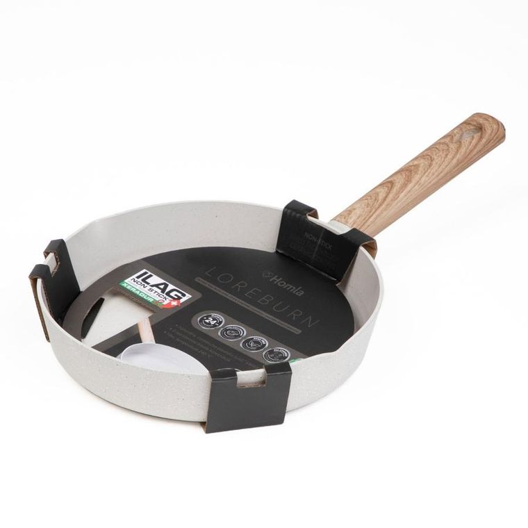 Homla, Loreburn, patelnia z powłoką ceramiczną, śmietankowa, 24 cm, 887548