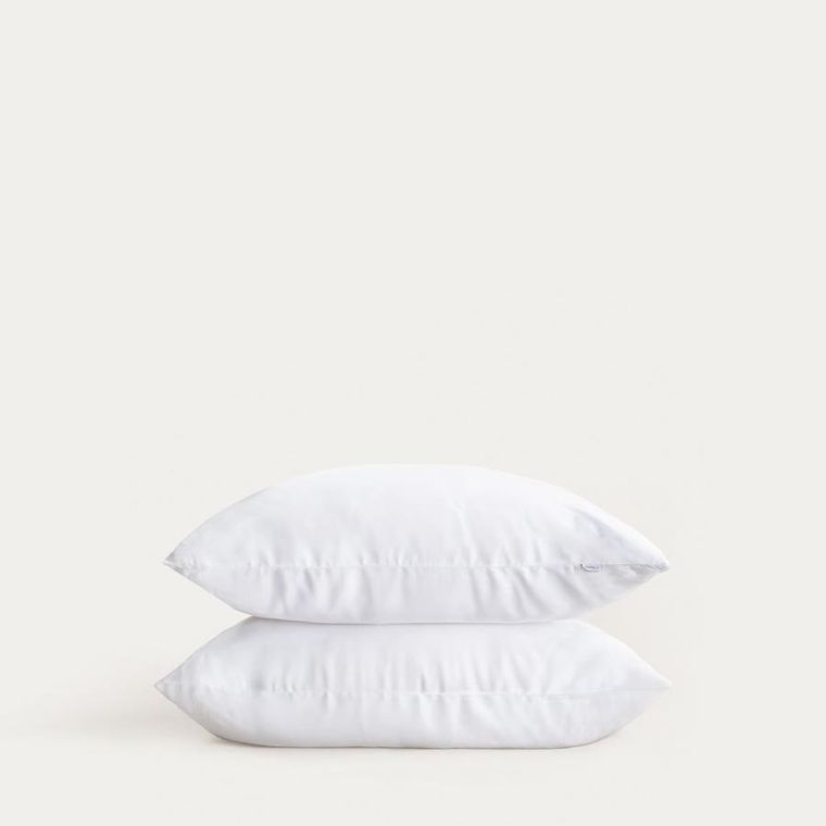 Homla, Maisy, zestaw dwóch poszewek, z mikrofibry białych, 50-60 cm, 2 szt.