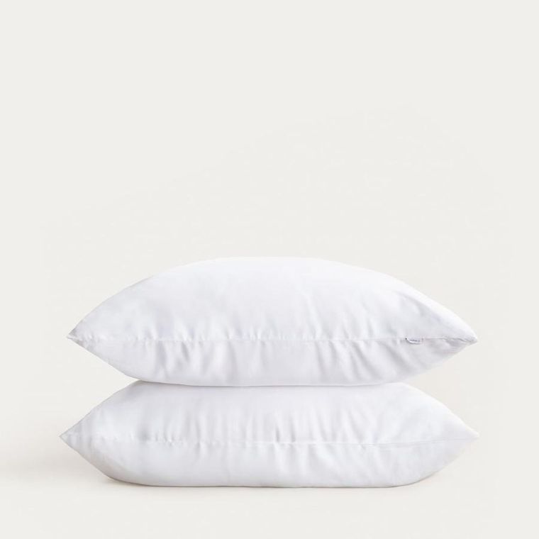 Homla, Maisy, zestaw dwóch poszewek, z mikrofibry białych, 70-80 cm, 2 szt.