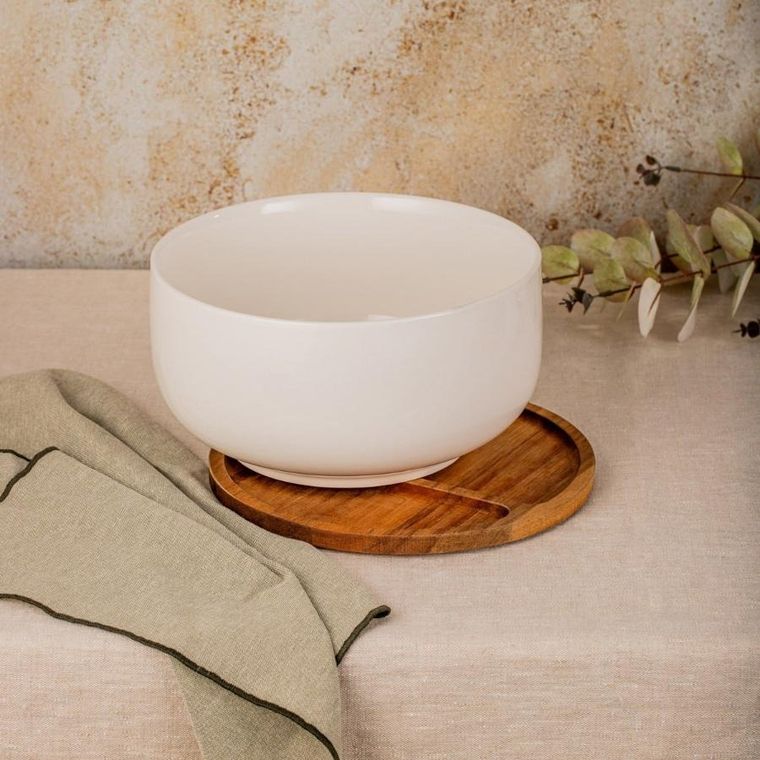 Homla, Mooka, misa, okrągła z akacjową pokrywką, 24-13,5 cm