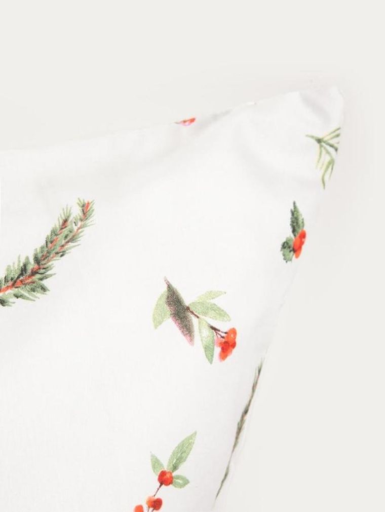 Homla, Natale, pościel, oliwkowa w świąteczny nadruk, 200-220 cm