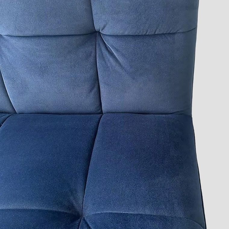 Homla, Nelox, fotel welurowy, granatowy, 63-69-73 cm