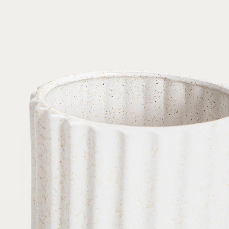 Homla, Novo, osłonka na doniczkę, ryflowana, 15-15-13 cm