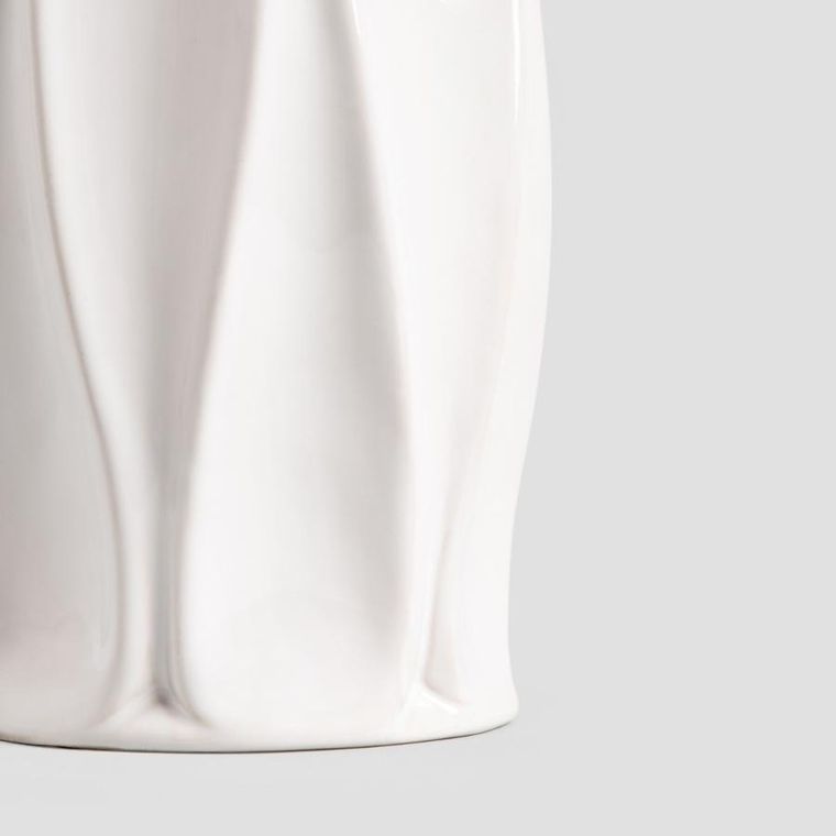 Homla, Novo, wazon, biały w geometryczny wzór, 11,2-24,50 cm, 727771