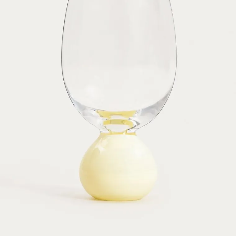Homla, Pallora, kieliszek, z mleczną żółtą kulą, 0,4l