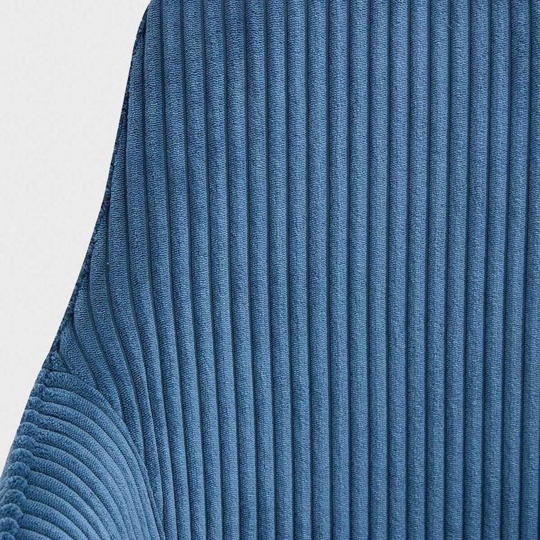 Homla, Pema, krzesło sztruksowe, granatowe, 56-60-82 cm