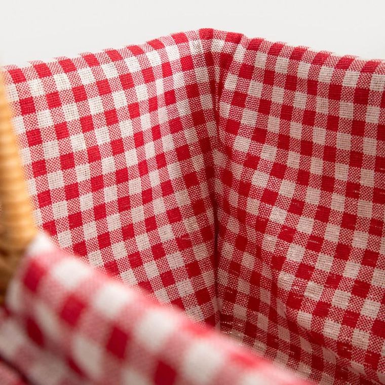 Homla, Perlotte, kosz, zakupowy w kratkę, 38-26 cm