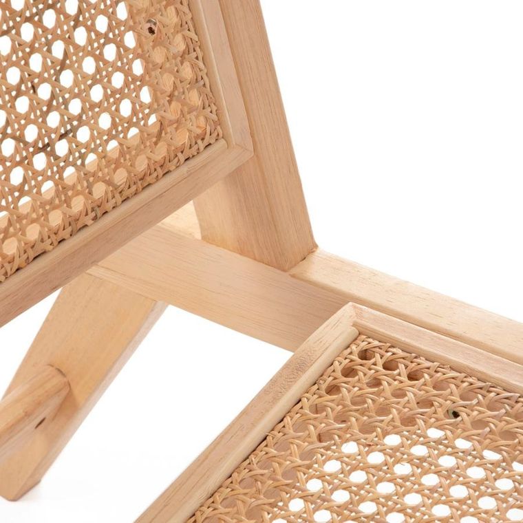 Homla, Polura, Fotel rattanowe naturalne, 65-79-70 cm, 869483