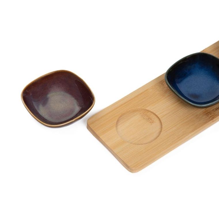 Homla, Rambla, zestaw miseczek z prostokątną podstawką, 29-3,5 cm