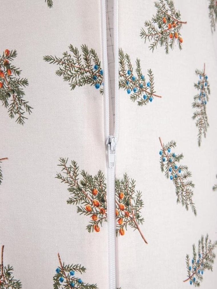Homla, Ramoscelli, pościel, biała w świąteczny nadruk, 160-200 cm