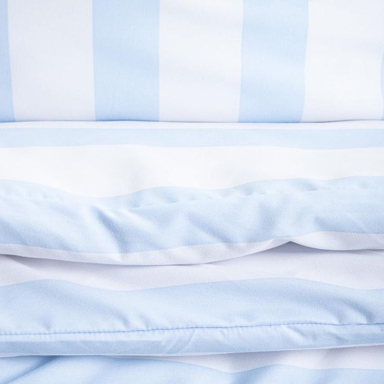 Homla, Rayas, pościel z mikrofibry, w biało niebieskie pasy, 160-200 cm