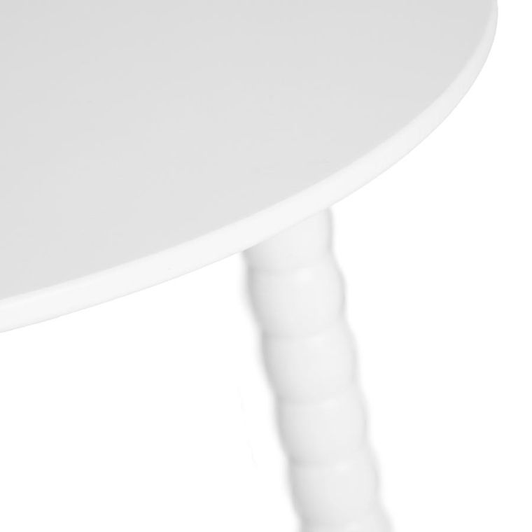 Homla, Resle, stolik kawowy, biały, 50-50-50 cm