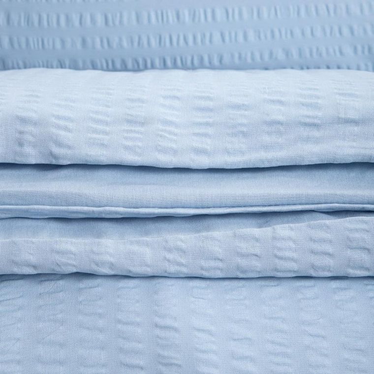 Homla, Retie, pościel, z kory bawełnianej błękitna, 160-200 cm