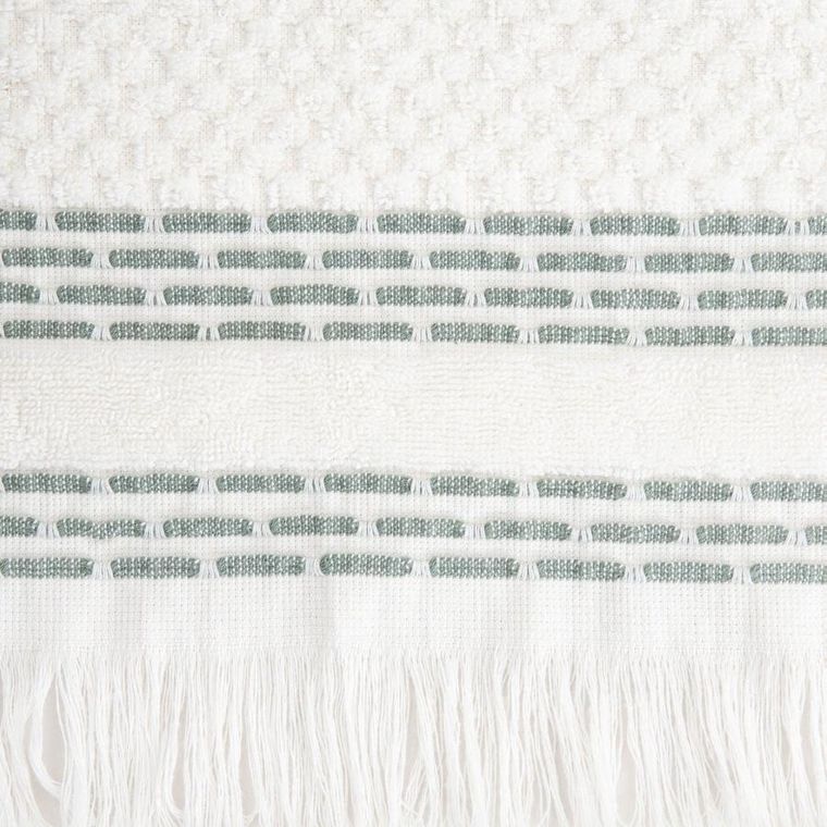 Homla, Rosop, ręcznik, boho z pistacjowymi paskami, 70-130 cm