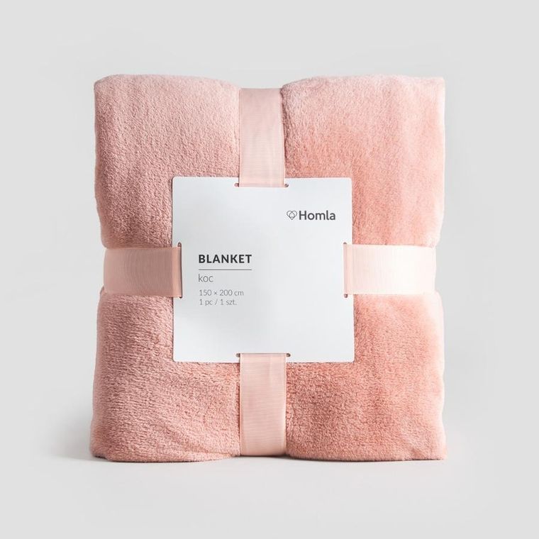 Homla, Rote, koc, gruby różowy, 150-200 cm