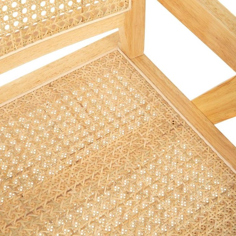 Homla, Rotin, fotel drewniany z plecionką wiedeńską, 50-55-78 cm