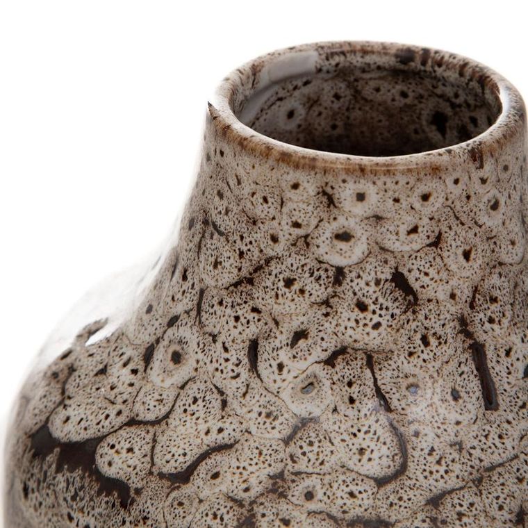 Homla, Rufus, wazon, ceramiczny brązowy, 14-14-22 cm, 888606