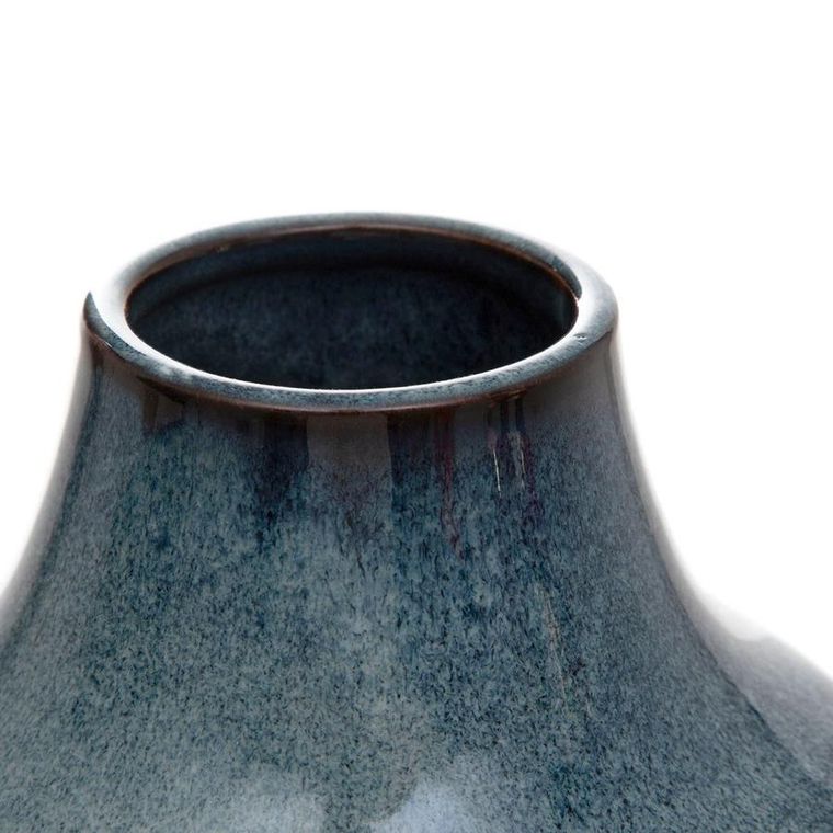 Homla, Rufus, wazon, ceramiczny granatowy, 14-14-22 cm, 888590