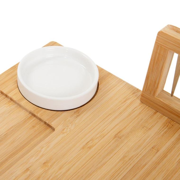 Homla, Rumi, deska do serwowania z miseczkami i nożykami, 37-28 cm