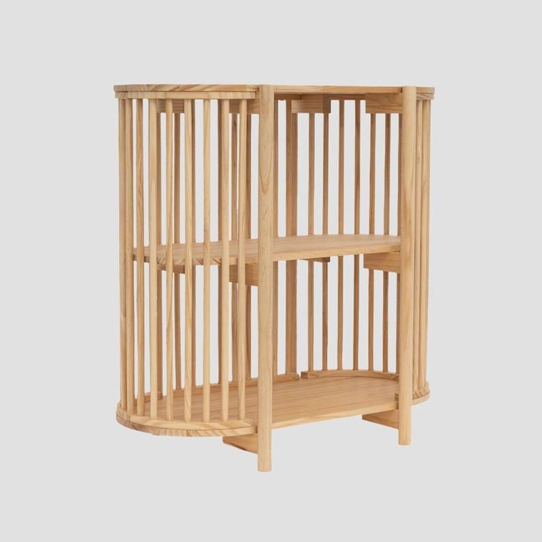 Homla, Sensus, regał, drewniany naturalny, 80-45-80 cm